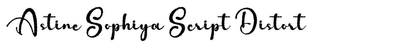 Astine Sophiya Script Distort